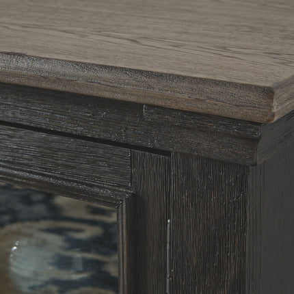 Tyler Creek - Extra Large TV Stand - Black / Gray