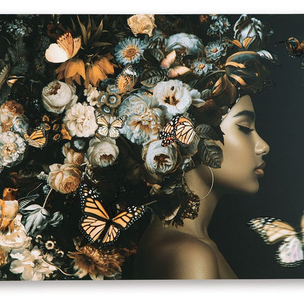 Valfer - Wall Art - Orange / Black / White