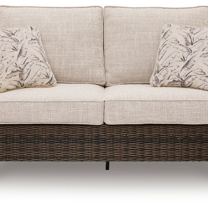 Monterey Point - Loveseat With Cushion - Dark Brown