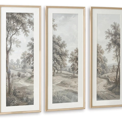 Dixonburg - Wall Art Set (Set of 3) - Taupe / Gray