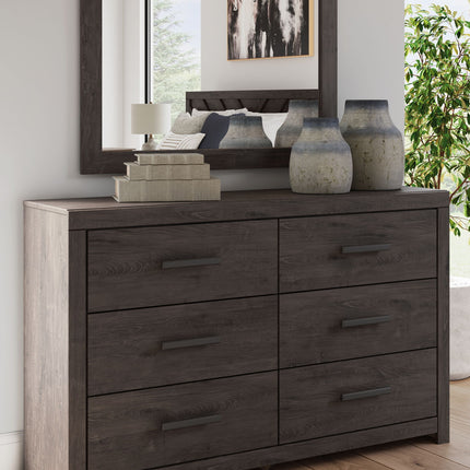 Prendonea - Dresser and Mirror - Charcoal