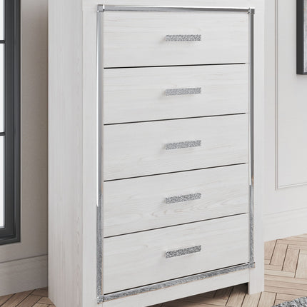 Altyra - Five Drawer Chest - White
