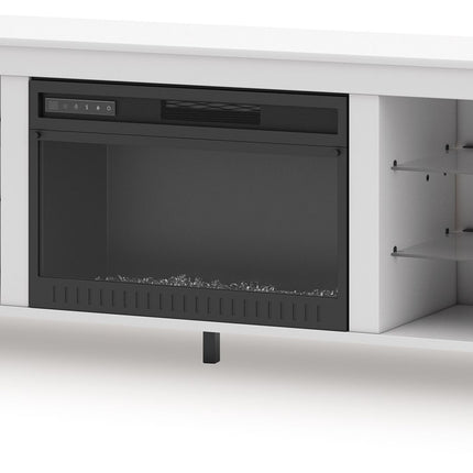 Brollevi - TV Stand With Fireplace - White