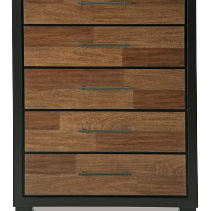 Kraeburn - Five Drawer Chest - Brown / Black