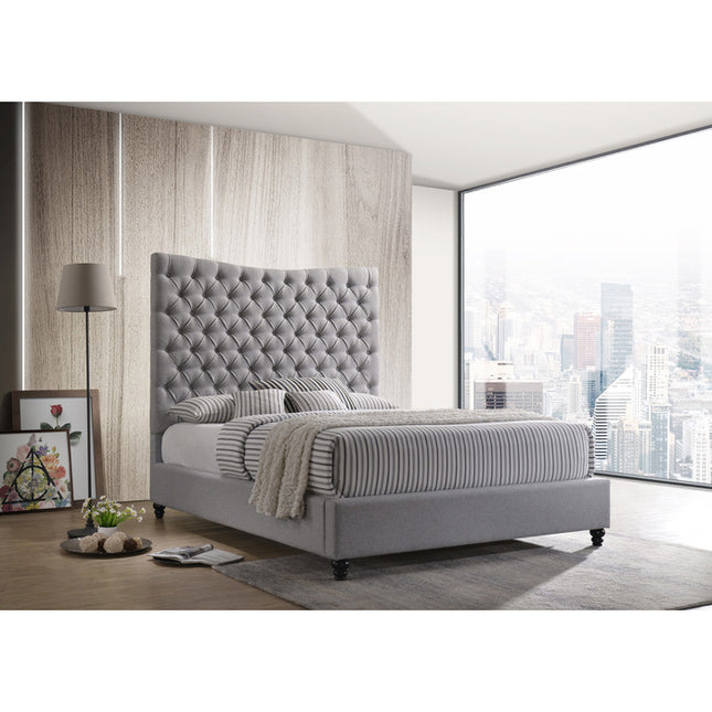 7556 King Platform Upholstered Bed Frame