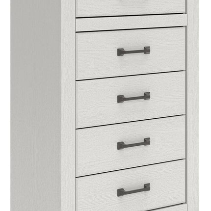 Savonport - Five Drawer Chest - White / Brown
