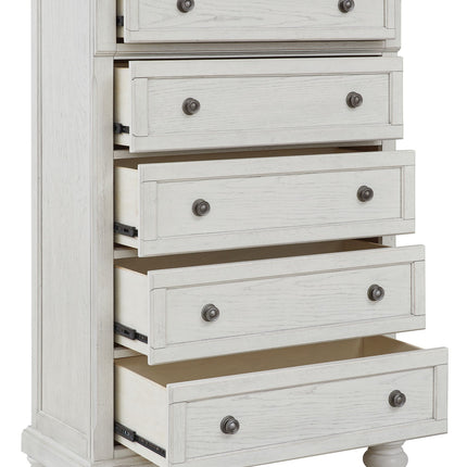 Robbinsdale - Five Drawer Chest - Antique White