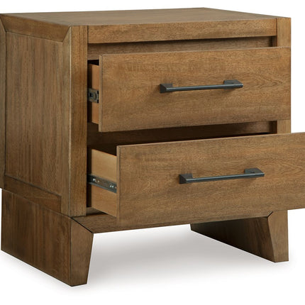 Sherbana - Two Drawer Night Stand - Light Brown