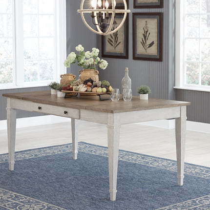 Skempton - RECT DRM Table w/Storage - White