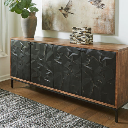 Dorannby - Accent Cabinet - Black / Brown