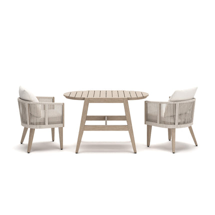 Ivory Vine - Chairs With Cushion / Table Set (Set of 3) - Beige