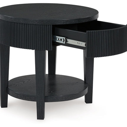 Marstream - Round End Table - Black