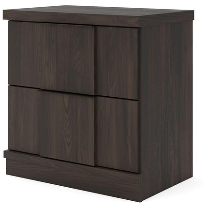 Shaehartin - Two Drawer Night Stand - Dark Brown