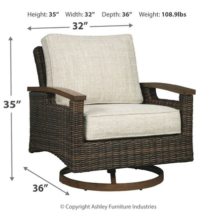 Paradise Trail - Swivel Lounge Chair (Set of 2) - Medium Brown