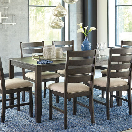 Rokane - Dining Room Table Set (Set of 7) - Brown