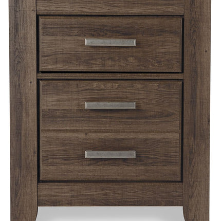 Juararo - Two Drawer Night Stand - Dark Brown