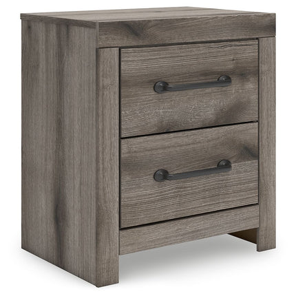 Graystorm - Two Drawer Night Stand - Brown Gray