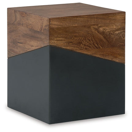 Trailbend - Accent Table - Brown / Gunmetal