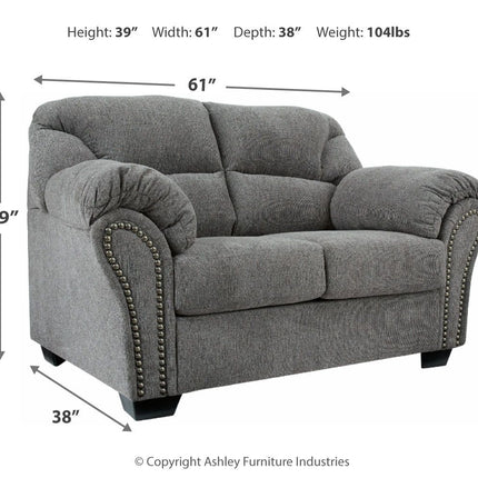 Allmaxx - Loveseat - Pewter