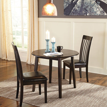 Hammis - Round Dining Drop Leaf Table Set