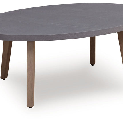 Harmony Headlands - Oval Cocktail Table - Natural / Gray