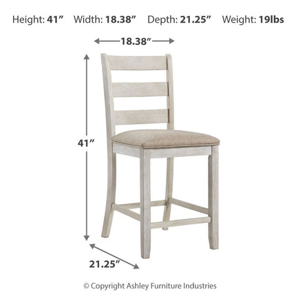 Skempton - Upholstered Barstool (Set of 2) - White