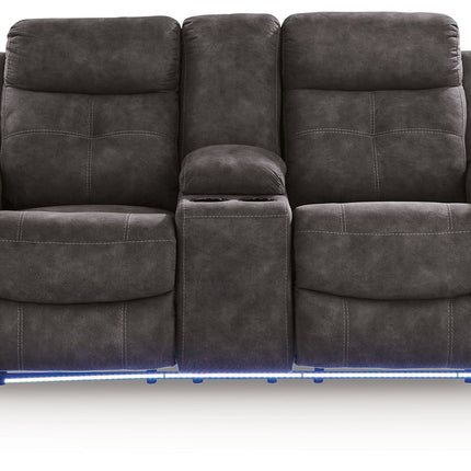 Brysonview - Double Reclining Loveseat With Console - Charcoal
