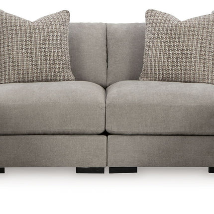Aslan Court - Sectional With Ottoman Set