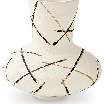 Brockford - Vase - Cream / Black / Brown