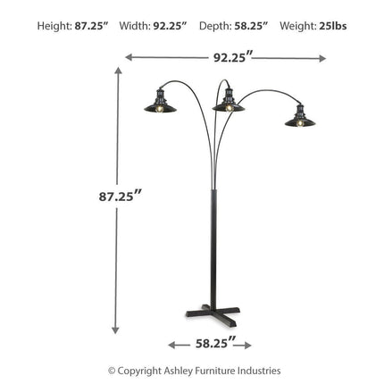 Sheriel - Metal Arc Lamp  - Black