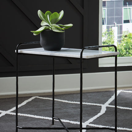Ashber - Accent Table - White / Black