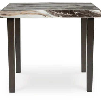 Jeshina - Square Dining Room Counter Table - Dark Brown / Beige