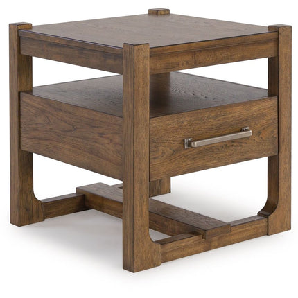 Cabalynn - Square End Table - Light Brown