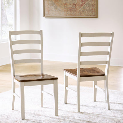 Brinfern - Dining Room Side Chair (Set of 2) - Brown / Antique White