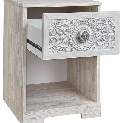 Paxberry - One Drawer Night Stand - Whitewash