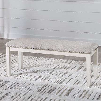 Robbinsdale - Large Upholstered Dining Room Bench - Antique White