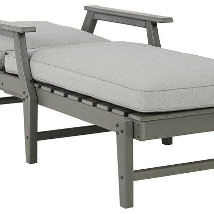 Visola - Chaise Lounge with Cushion - Gray