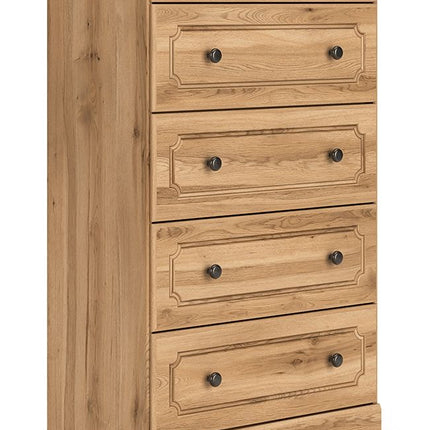 Aleaport - Five Drawer Chest - Warm Brown