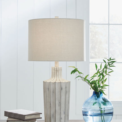 Imre - Poly Table Lamp - Distressed Brown