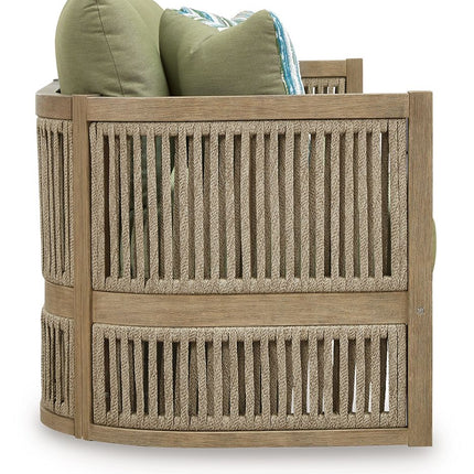 Serena Shores - Sofa With Cushion - Beige / Green