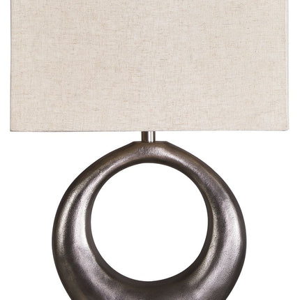Saria - Metal Table Lamp  - Antique Silver Finish