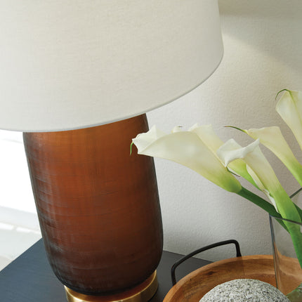 Farberman - Glass Table Lamp - Amber