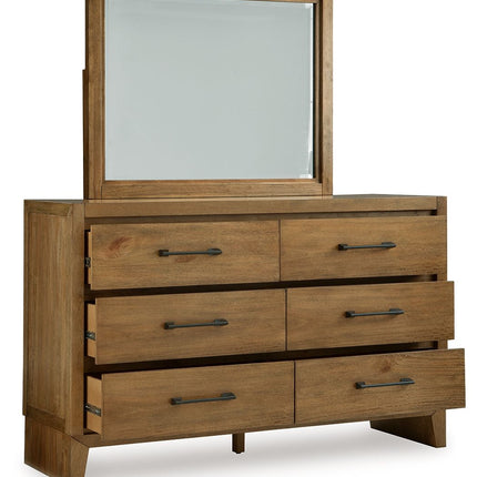 Sherbana - Dresser And Mirror - Light Brown
