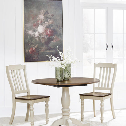 Wirloni - Dining Room Side Chair (Set of 2) - Antique White / Brown