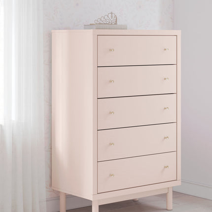 Wistenpine - Five Drawer Chest - Blush