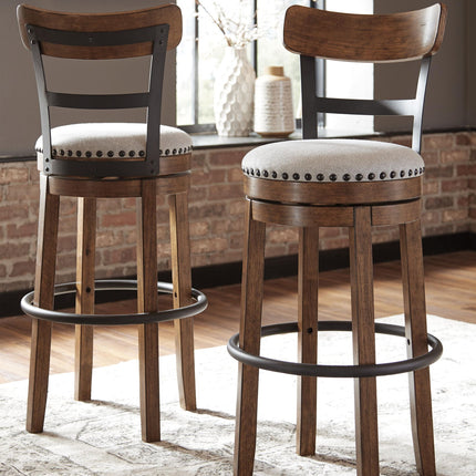 Valebeck - Tall Upholstered Swivel Barstool