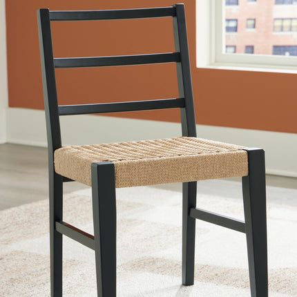 Isanti - Dining Room Side Chair (Set of 2) - Light Brown / Black