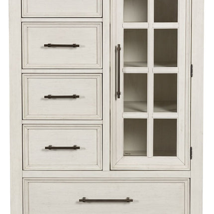 Shaybrock - Door Chest - Antique White / Brown