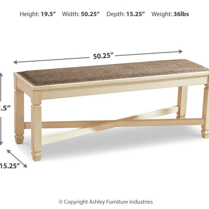Bolanburg - Large UPH Dining Room Bench - Beige