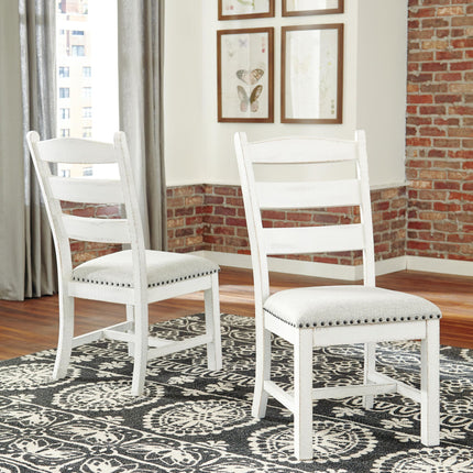 Valebeck - Dining UPH Side Chair (Set of 2) - Beige / White